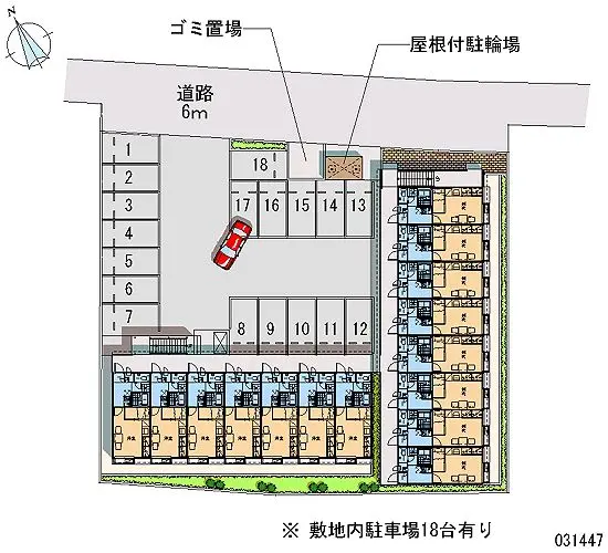 ★手数料０円★鎌ケ谷市富岡３丁目　月極駐車場（LP）